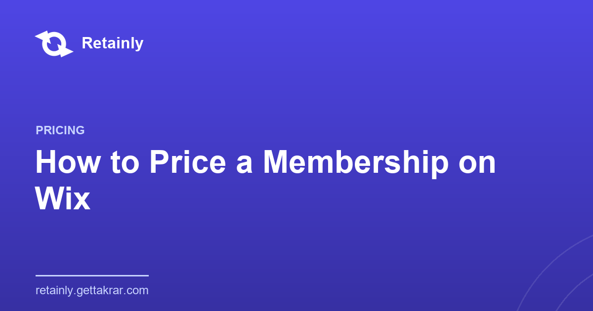 How to Price a Membership or Subscription on Wix